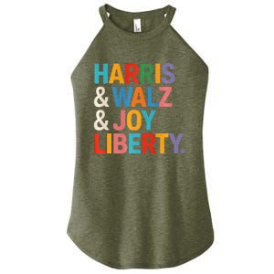 Harris Walz Waltz 2024 Harris Walz Joy Liberty Women's Perfect Tri Rocker Tank