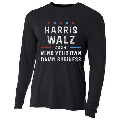 Harris Walz Waltz 2024 Mind Your Own Damn Business Cooling Performance Long Sleeve Crew