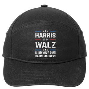 Harris Walz Waltz 2024 Mind Your Own Damn Business 7-Panel Snapback Hat