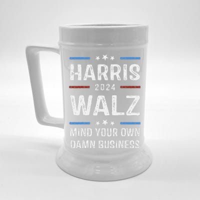 Harris Walz Waltz 2024 Mind Your Own Damn Business Beer Stein