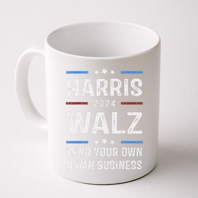 Harris Walz Waltz 2024 Mind Your Own Damn Business Coffee Mug