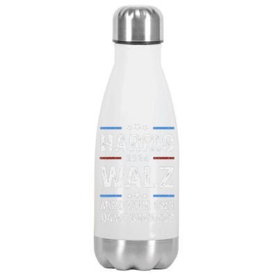 Harris Walz Waltz 2024 Mind Your Own Damn Business Stainless Steel Insulated Water Bottle