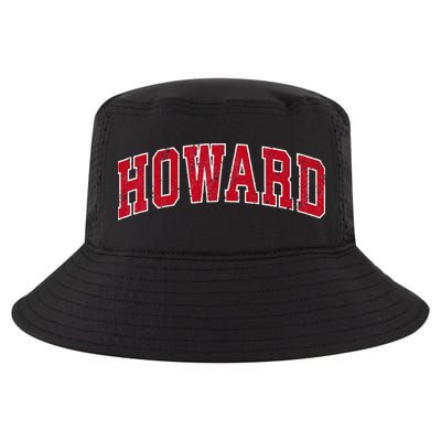 Howard Wisconsin WI Vintage Sports Design Red Design Cool Comfort Performance Bucket Hat