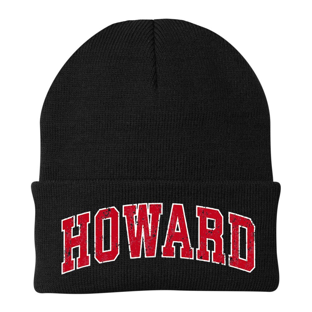 Howard Wisconsin WI Vintage Sports Design Red Design Beanie
