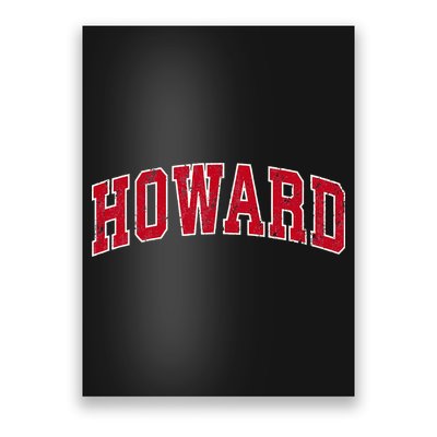 Howard Wisconsin WI Vintage Sports Design Red Design Poster