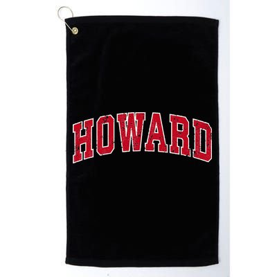 Howard Wisconsin WI Vintage Sports Design Red Design Golf Towel