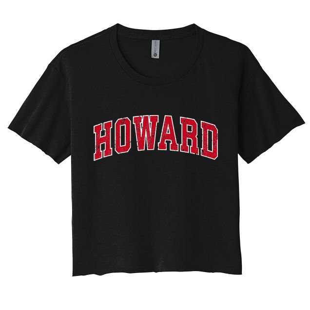 Howard Wisconsin WI Vintage Sports Design Red Design Crop Top