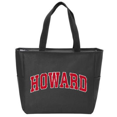 Howard Wisconsin WI Vintage Sports Design Red Design Zip Tote Bag