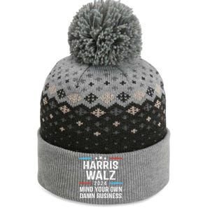 Harris Walz Waltz 2024 Mind Your Own Damn Business The Baniff Cuffed Pom Beanie