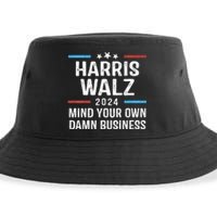 Harris Walz Waltz 2024 Mind Your Own Damn Business Sustainable Bucket Hat