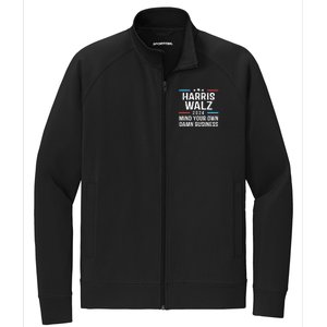 Harris Walz Waltz 2024 Mind Your Own Damn Business Stretch Full-Zip Cadet Jacket