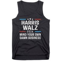 Harris Walz Waltz 2024 Mind Your Own Damn Business Tank Top