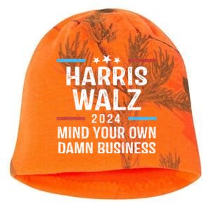 Harris Walz Waltz 2024 Mind Your Own Damn Business Kati - Camo Knit Beanie