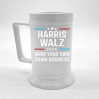 Harris Walz Waltz 2024 Mind Your Own Damn Business Beer Stein