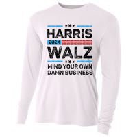 Harris Walz Waltz 2024 Mind Your Own Damn Business Cooling Performance Long Sleeve Crew