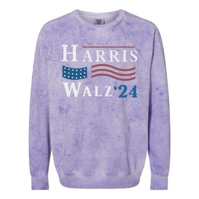 Harris Walz Waltz 2024 Vice President Vp Harris Tim Waltz Colorblast Crewneck Sweatshirt