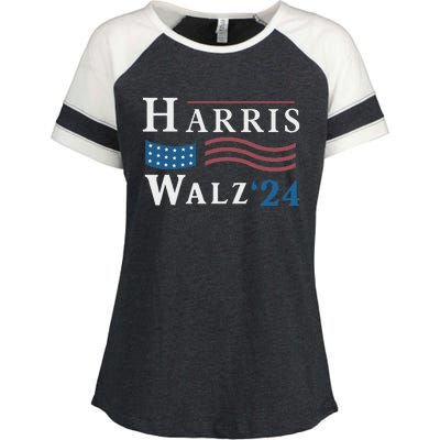 Harris Walz Waltz 2024 Vice President Vp Harris Tim Waltz Enza Ladies Jersey Colorblock Tee