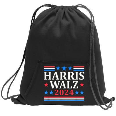 Harris Walz Waltz 2024 Vintage Style Kamala Harris Tim Walz Sweatshirt Cinch Pack Bag