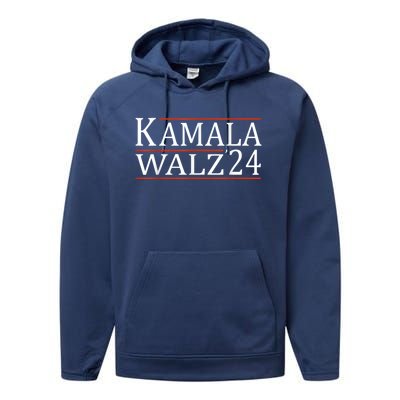 Harris Walz Waltz 2024 Vintage Style Kamala Harris Tim Walz Performance Fleece Hoodie