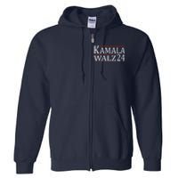 Harris Walz Waltz 2024 Vintage Style Kamala Harris Tim Walz Full Zip Hoodie