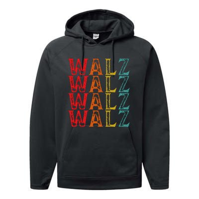 Harris Walz Waltz 2024 Tim Walz Waltz Last Name Performance Fleece Hoodie