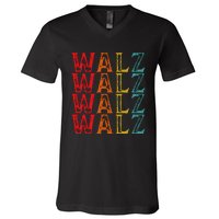 Harris Walz Waltz 2024 Tim Walz Waltz Last Name V-Neck T-Shirt