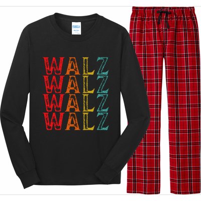 Harris Walz Waltz 2024 Tim Walz Waltz Last Name Long Sleeve Pajama Set