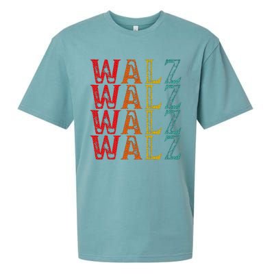 Harris Walz Waltz 2024 Tim Walz Waltz Last Name Sueded Cloud Jersey T-Shirt