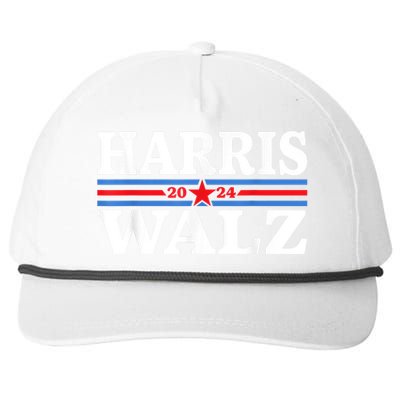 Harris Walz Waltz 2024 Vintage Style Kamala Harris Tim Walz Snapback Five-Panel Rope Hat