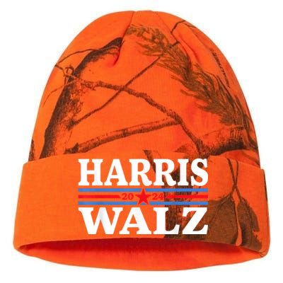 Harris Walz Waltz 2024 Vintage Style Kamala Harris Tim Walz Kati Licensed 12" Camo Beanie