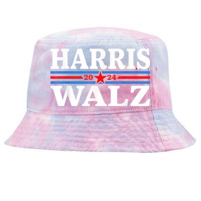 Harris Walz Waltz 2024 Vintage Style Kamala Harris Tim Walz Tie-Dyed Bucket Hat