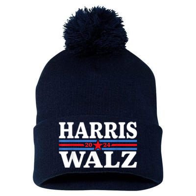 Harris Walz Waltz 2024 Vintage Style Kamala Harris Tim Walz Pom Pom 12in Knit Beanie