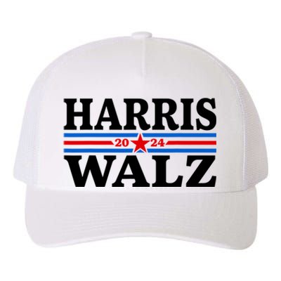 Harris Walz Waltz 2024 Vintage Style Kamala Harris Tim Walz Yupoong Adult 5-Panel Trucker Hat