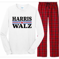 Harris Walz Waltz 2024 Vintage Style Kamala Harris Tim Walz Long Sleeve Pajama Set