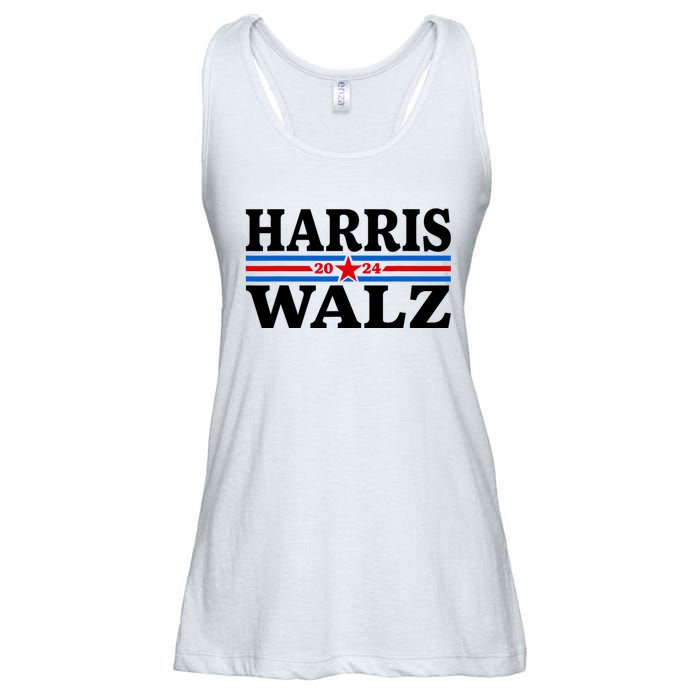 Harris Walz Waltz 2024 Vintage Style Kamala Harris Tim Walz Ladies Essential Flowy Tank