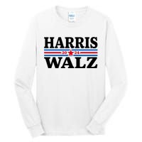 Harris Walz Waltz 2024 Vintage Style Kamala Harris Tim Walz Tall Long Sleeve T-Shirt