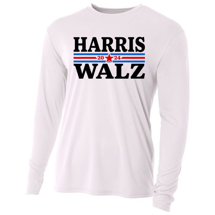 Harris Walz Waltz 2024 Vintage Style Kamala Harris Tim Walz Cooling Performance Long Sleeve Crew