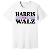 Harris Walz Waltz 2024 Vintage Style Kamala Harris Tim Walz Premium T-Shirt