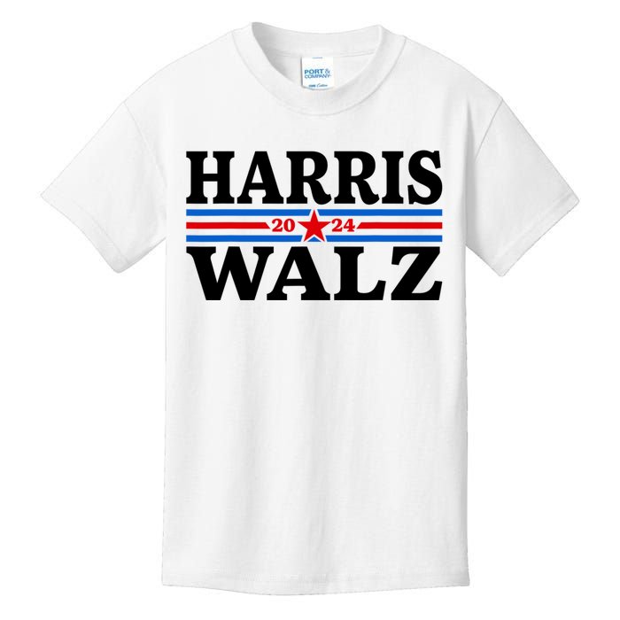 Harris Walz Waltz 2024 Vintage Style Kamala Harris Tim Walz Kids T-Shirt