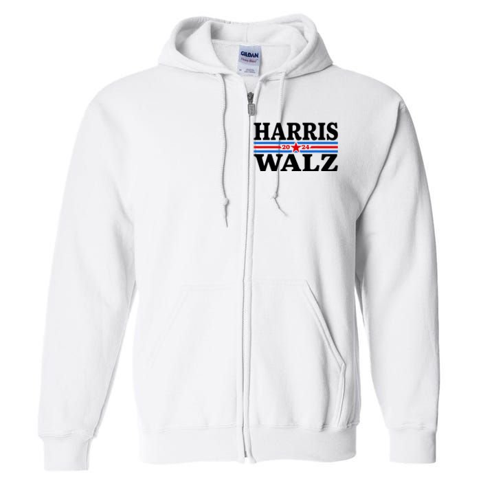 Harris Walz Waltz 2024 Vintage Style Kamala Harris Tim Walz Full Zip Hoodie