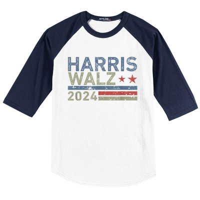 Harris Walz Waltz 2024 Vintage Style Kamala Harris Tim Walz Baseball Sleeve Shirt