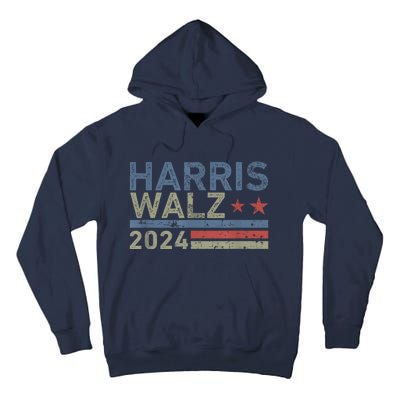 Harris Walz Waltz 2024 Vintage Style Kamala Harris Tim Walz Tall Hoodie