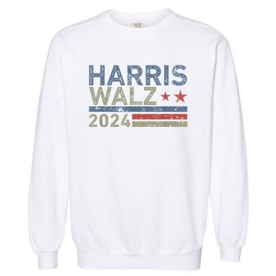 Harris Walz Waltz 2024 Vintage Style Kamala Harris Tim Walz Garment-Dyed Sweatshirt