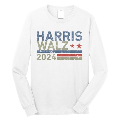 Harris Walz Waltz 2024 Vintage Style Kamala Harris Tim Walz Long Sleeve Shirt