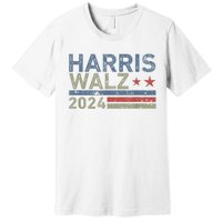 Harris Walz Waltz 2024 Vintage Style Kamala Harris Tim Walz Premium T-Shirt