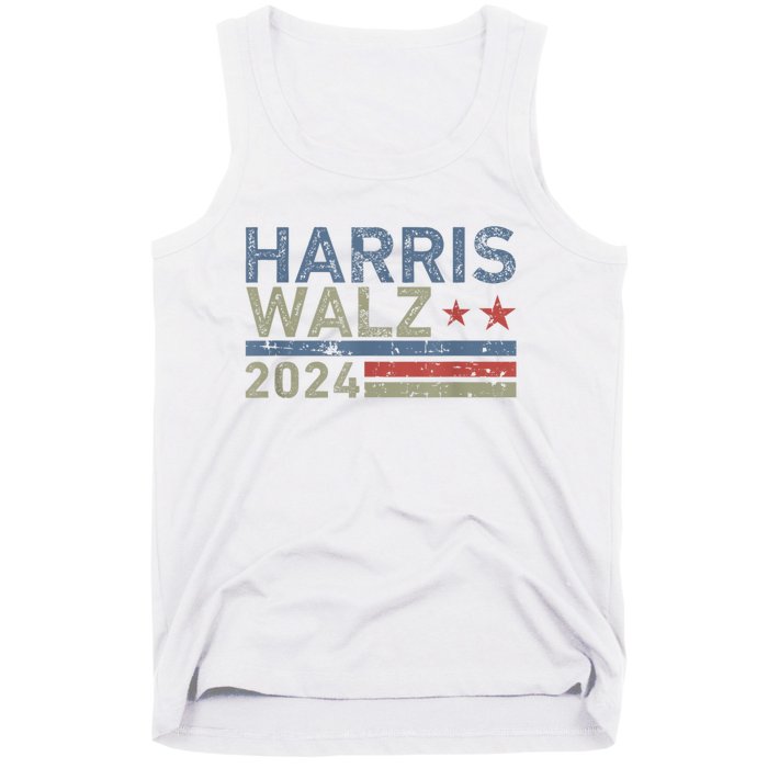 Harris Walz Waltz 2024 Vintage Style Kamala Harris Tim Walz Tank Top