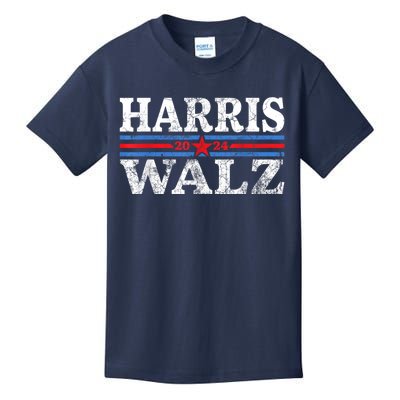 Harris Walz Waltz 2024 Vintage Style Kamala Harris Tim Walz Kids T-Shirt