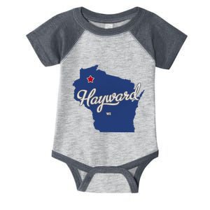 Hayward Wisconsin WI Map Infant Baby Jersey Bodysuit