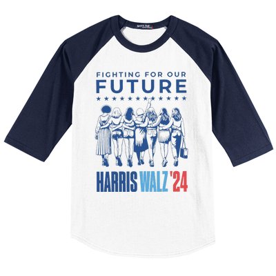 Harris Walz Waltz 2024 Harris Walz Future Button Election Gift Baseball Sleeve Shirt