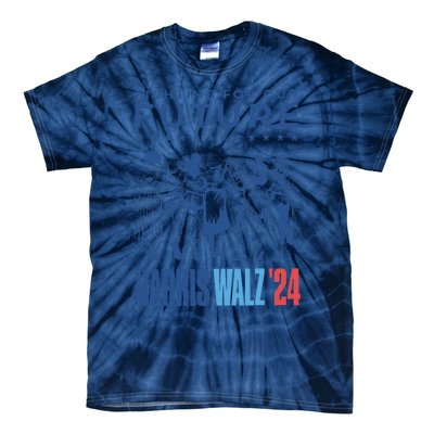 Harris Walz Waltz 2024 Harris Walz Future Button Election Gift Tie-Dye T-Shirt